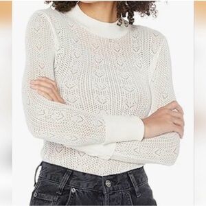 Free People Sunday Best white knit bodysuit in size large 🤍